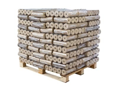 Holzbriketts rund mit Loch Palette – Bild 2
