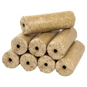 Holzbriketts rund mit Loch Palette