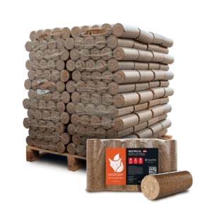 Holzbriketts Nestro XL Red – rund ohne Loch (Palette 960 kg)