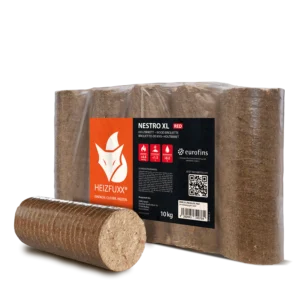 Holzbriketts Nestro XL Red – rund ohne Loch (Palette 960 kg)