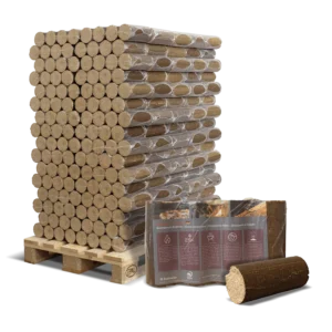 Pollmeier Buchen-Holzbriketts Nestro – rund ohne Loch (Palette 960 kg)
