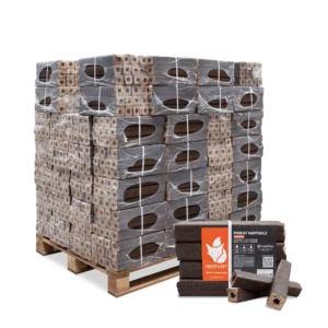 PiniKay Quadro Hartholzbriketts – mit Zugloch (Palette 960 kg)