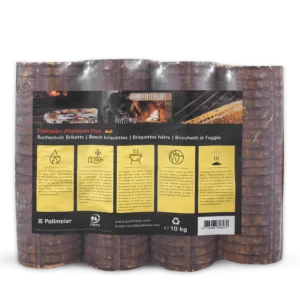 Pollmeier Buchenbriketts Nestro – rund ohne Loch (960 kg Palette)